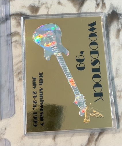 1999 Woodstock '99 30th Anniversary 22kt Gold Commemorative Card — front