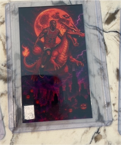 2026 Michael Jordan Vampire Basketball 24K Gold Leaf Card — front