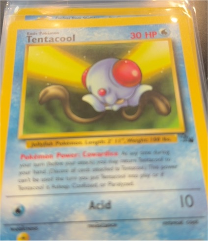 1999 Pokémon Fossil #56 Tentacool — front