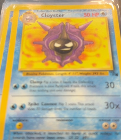 1999 Pokémon Fossil #32 Cloyster — front