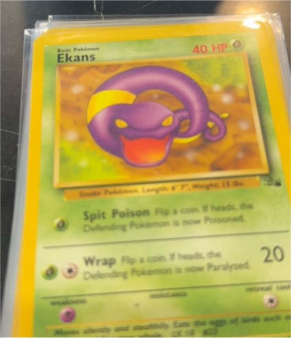 1999 Pokémon Fossil #46 Ekans — front