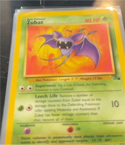 1999 Pokémon Fossil #57 Zubat — front