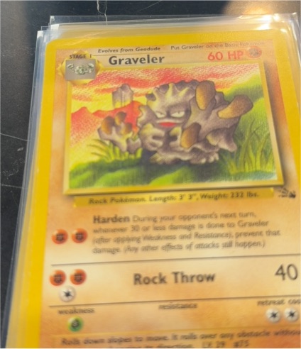 1999 Pokémon Fossil #37 Graveler — front