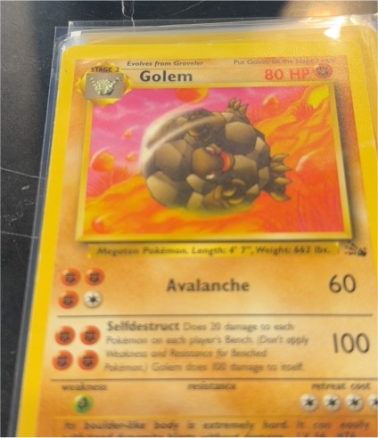 1999 Pokémon Fossil #36 Golem — front