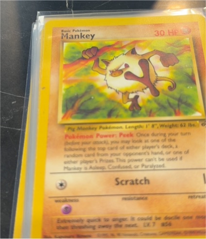 1999 Pokémon Jungle #55 Mankey — front