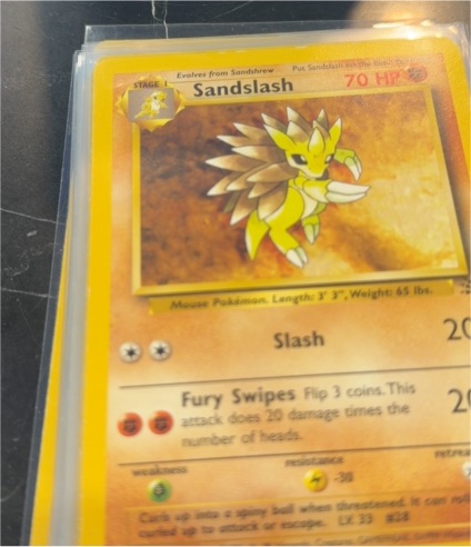 1999 Pokémon Fossil #41 Sandslash — front