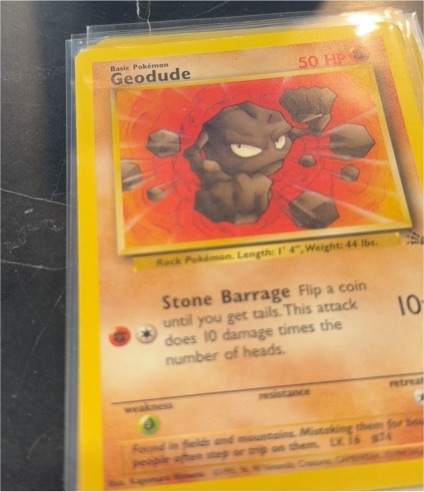 1999 Pokémon Fossil #47 Geodude — front