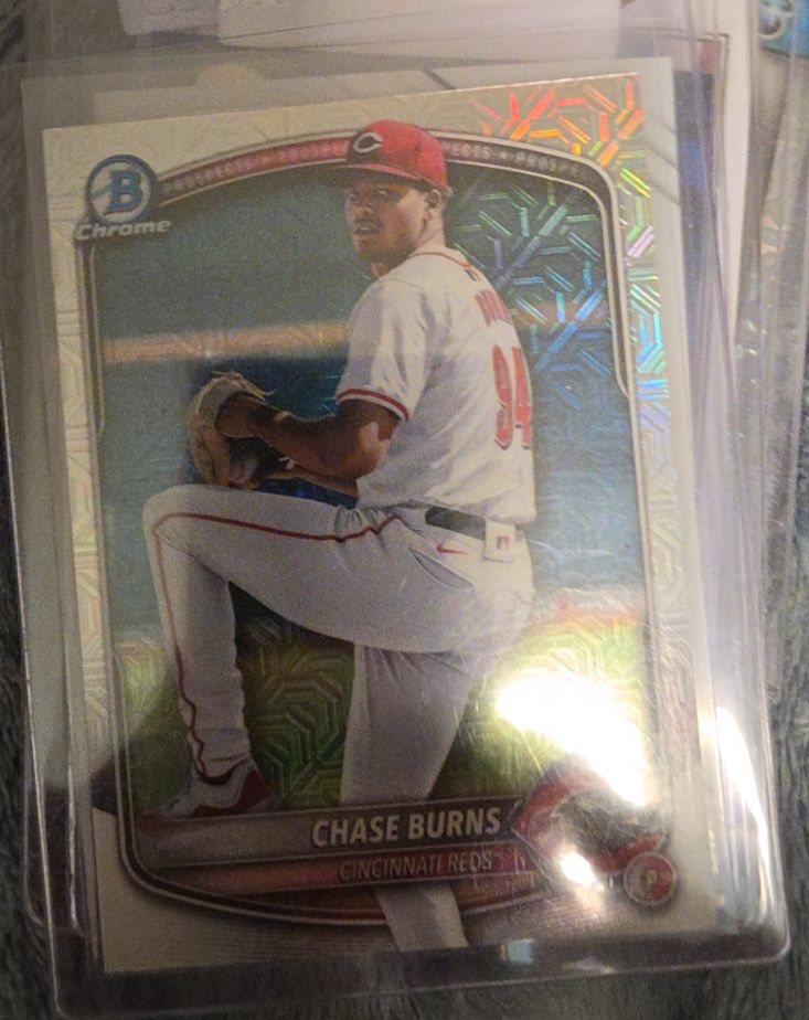 2025 Bowman Chrome Prospects #BCP-122 Chase Burns — front