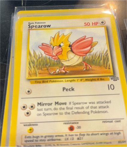 1999 Pokémon #62 Spearow — front