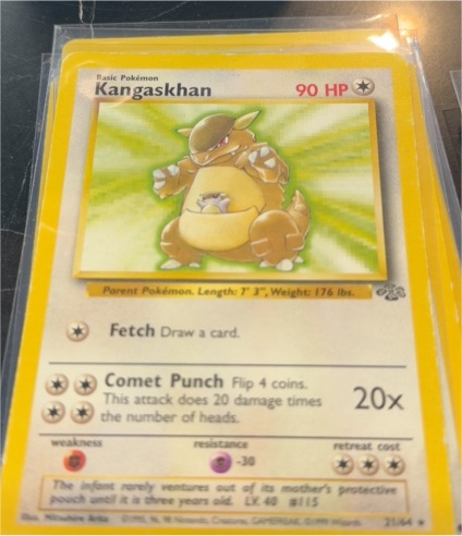 1999 Pokémon Jungle #5 Kangaskhan — front