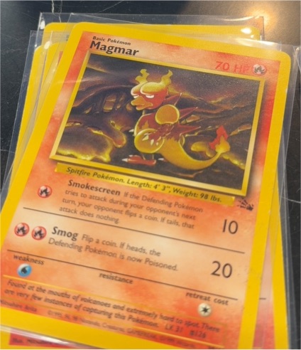 1999 Pokémon Fossil #39 Magmar — front