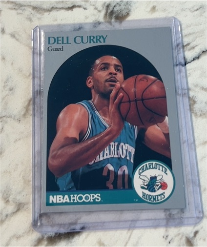 1990-91 NBA Hoops #52 Dell Curry — front