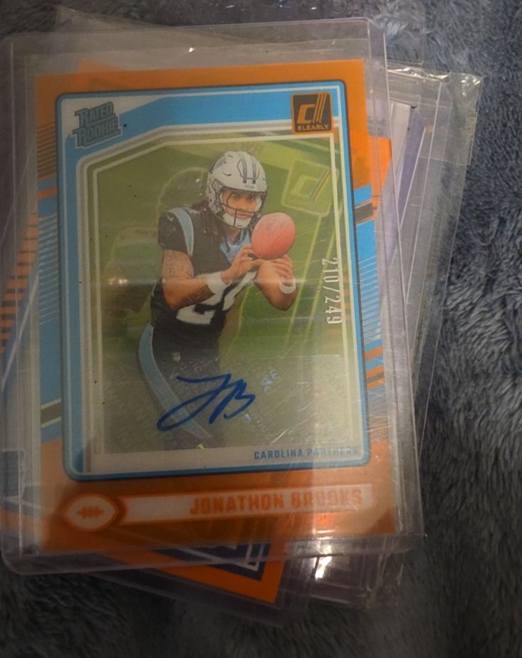 2024 Panini Donruss Rated Rookie Orange Autograph #354 Jonathon Brooks — front