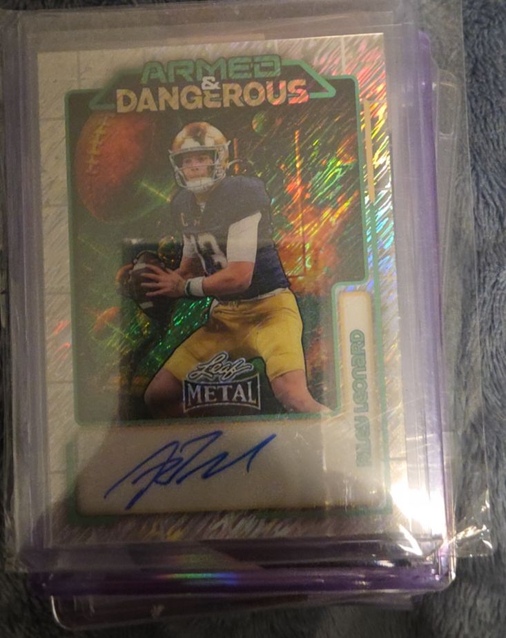 2026 Leaf Metal Armed & Dangerous AD-RL2 Riley Leonard — front