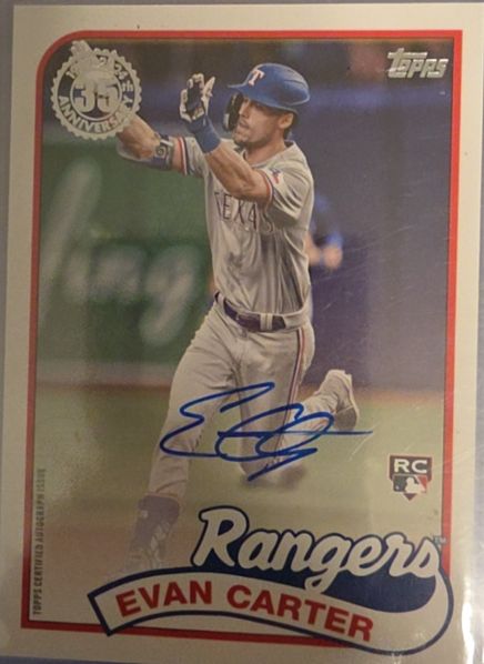2024 Topps Series 2 1989 Topps Baseball Autographs #89BA2-EC Evan Carter — front