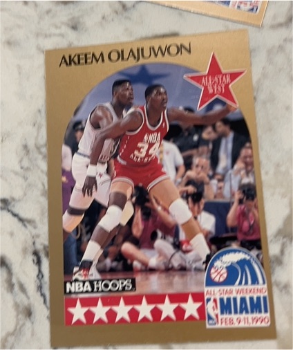 1990 NBA Hoops All-Star Weekend Akeem Olajuwon — front