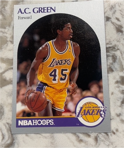 1990-91 NBA Hoops #156 A.C. Green — front
