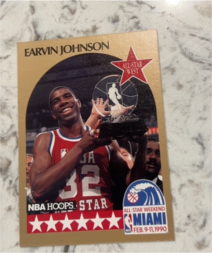 1990 NBA Hoops #18 Earvin "Magic" Johnson — front