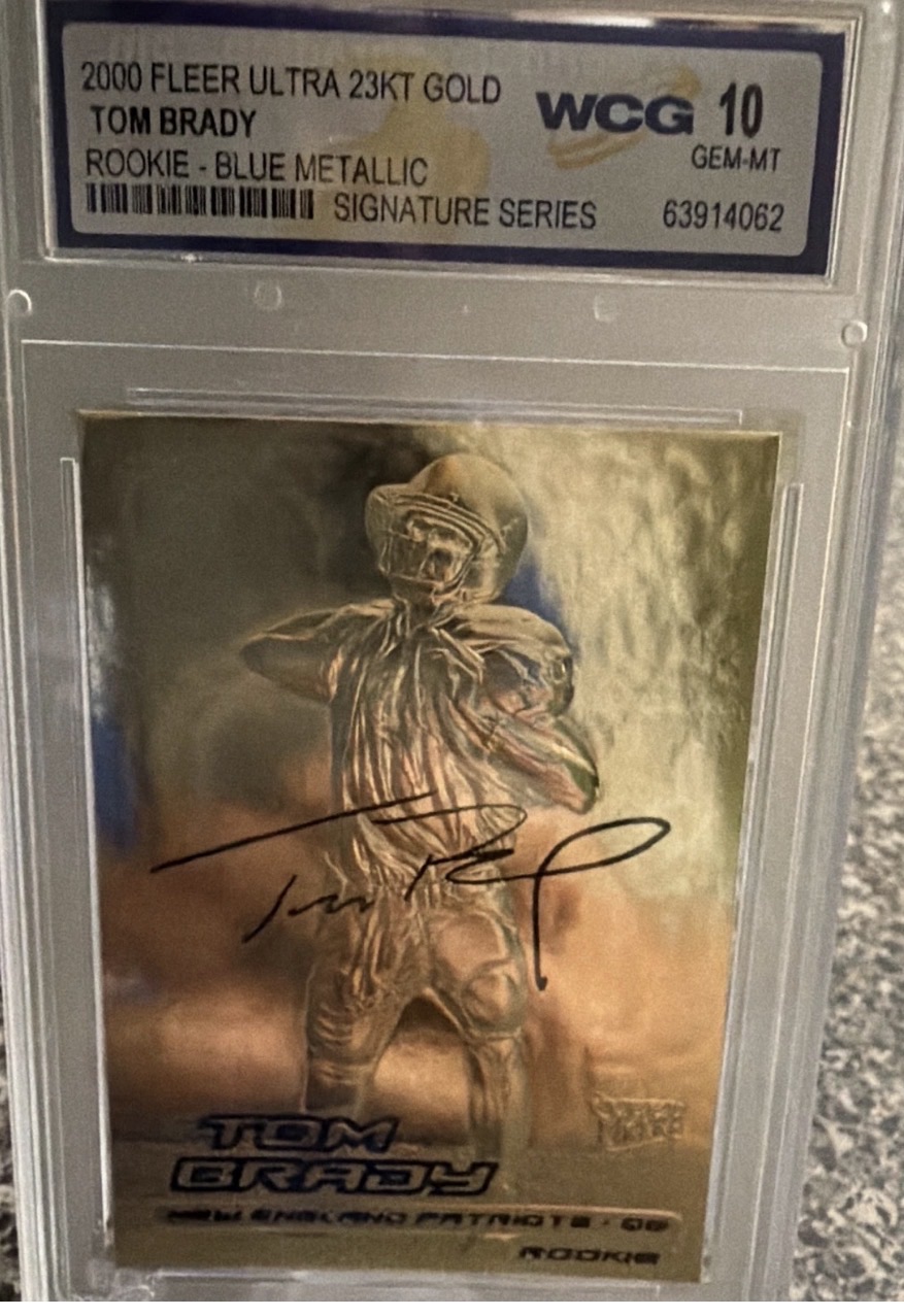 2000 Fleer Ultra 23KT Gold Signature Series Tom Brady — front