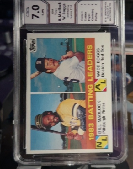 1984 Topps #131 Wade Boggs and Bill Madlock Batting Leaders — front