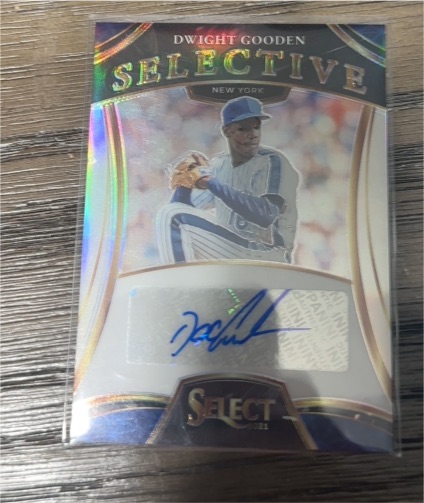 2021 Panini Selective Silver Prizm Autograph Dwight Gooden — front