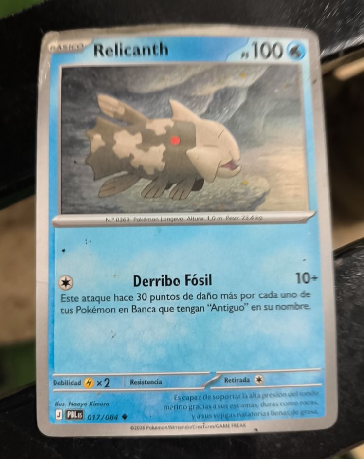 2026 Pokémon Pitch Black #017 Relicanth — front