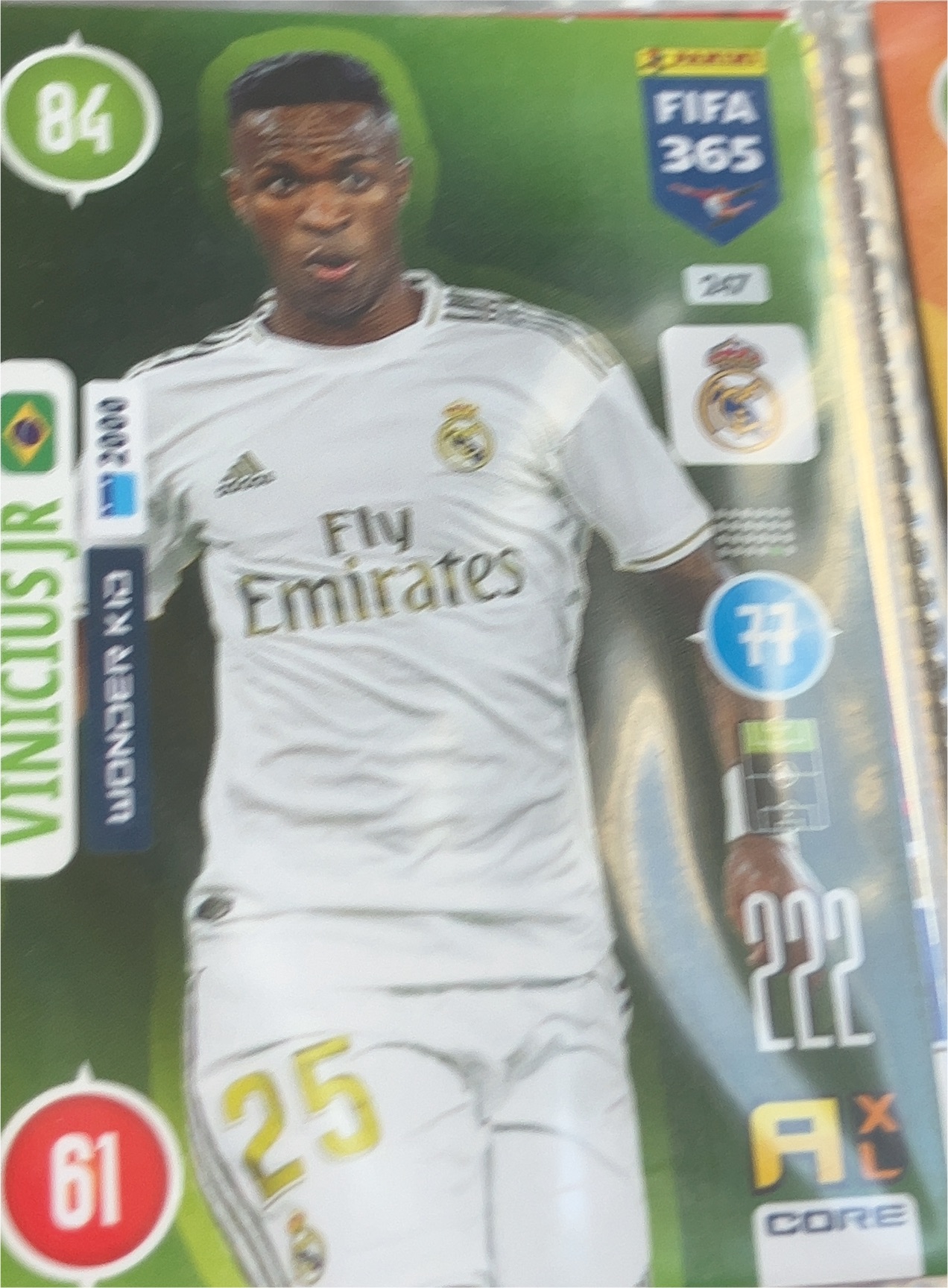 2020 Panini FIFA 365 #247 Vinicius Junior — front