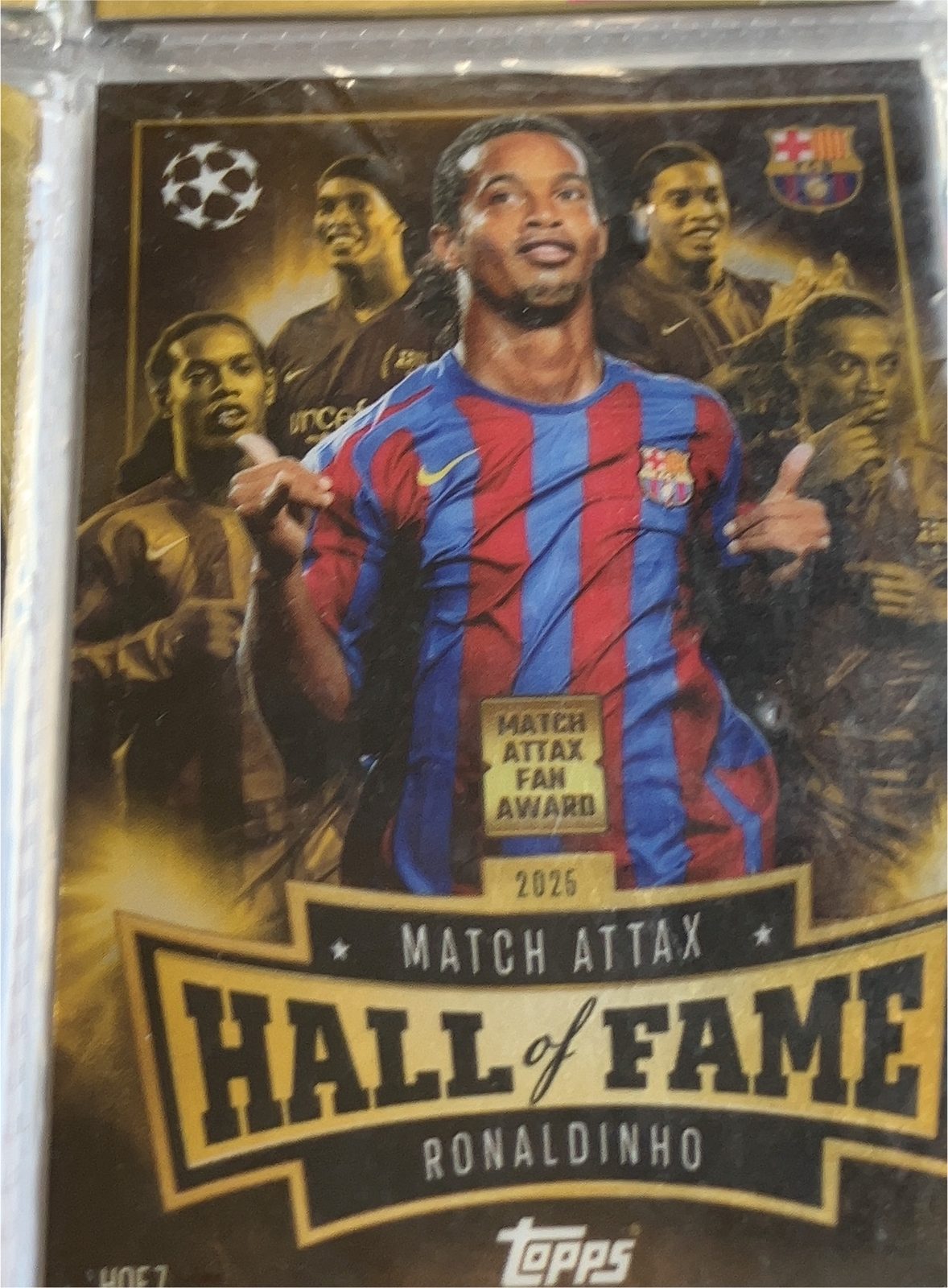 2025 Topps Match Attax UEFA Club Competitions #HOF7 Ronaldinho — front