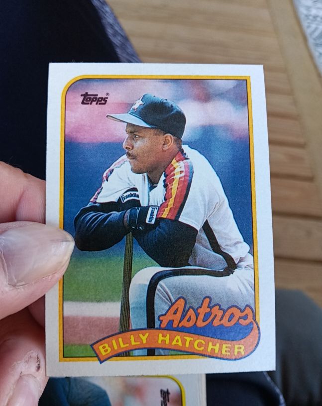 1989 Topps #252 Billy Hatcher — front