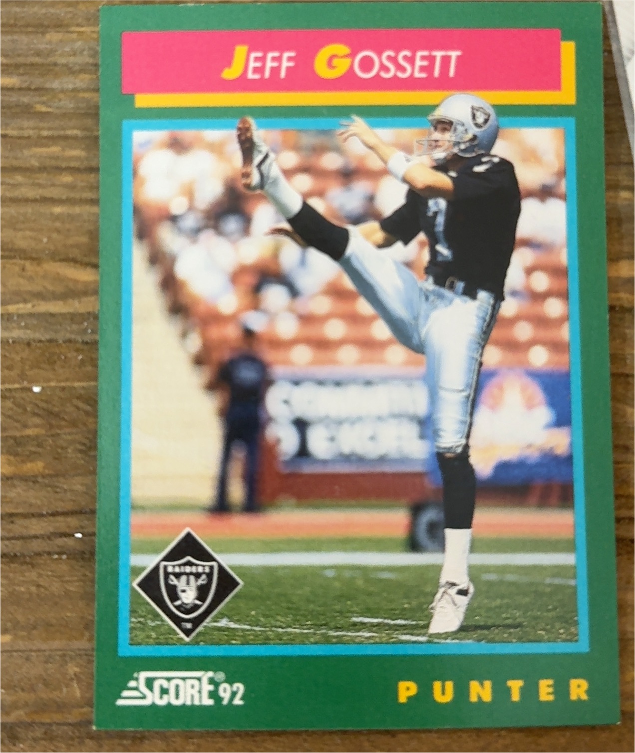 1992 Score Jeff Gossett — front