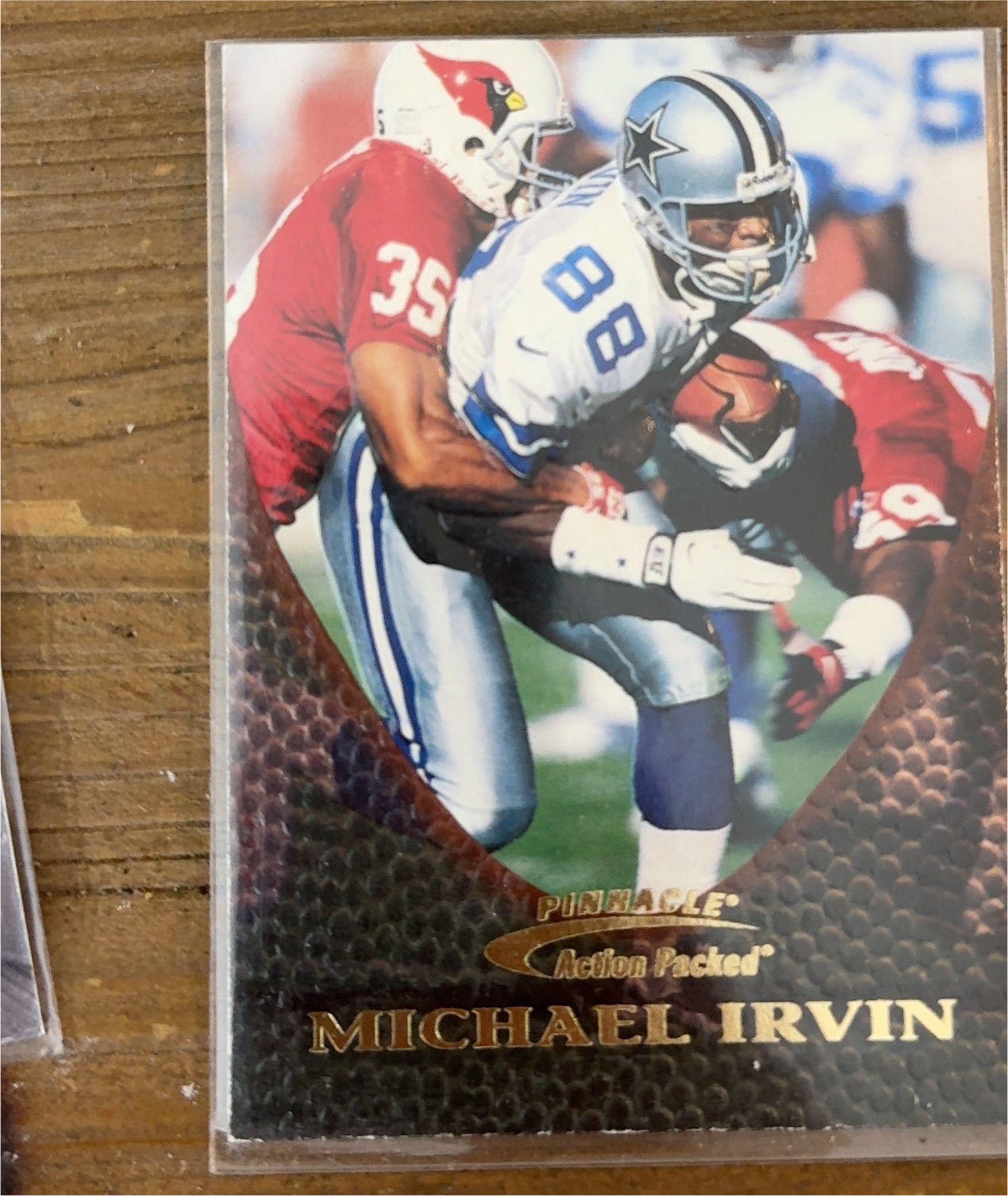 1995 Pinnacle Action Packed Michael Irvin — front