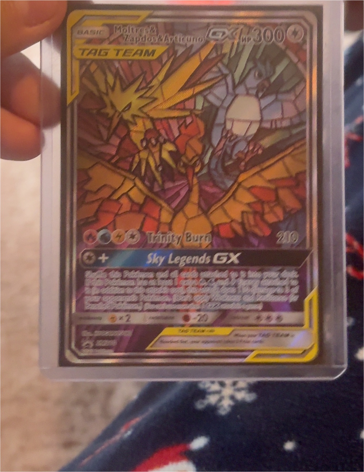 2019 Pokémon #SM210 Moltres & Zapdos & Articuno-GX — front