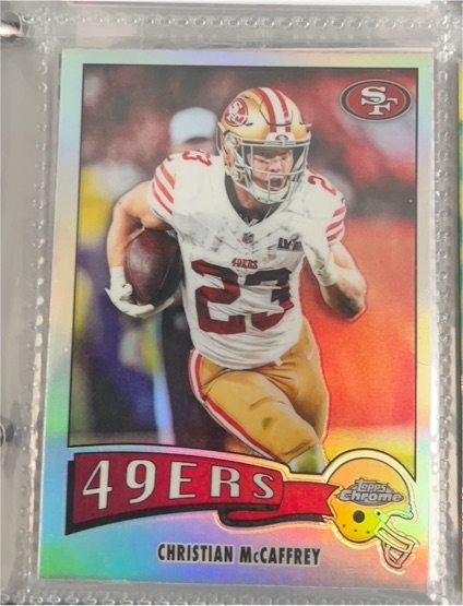 2024 Topps Chrome Football #50 Christian McCaffrey — front