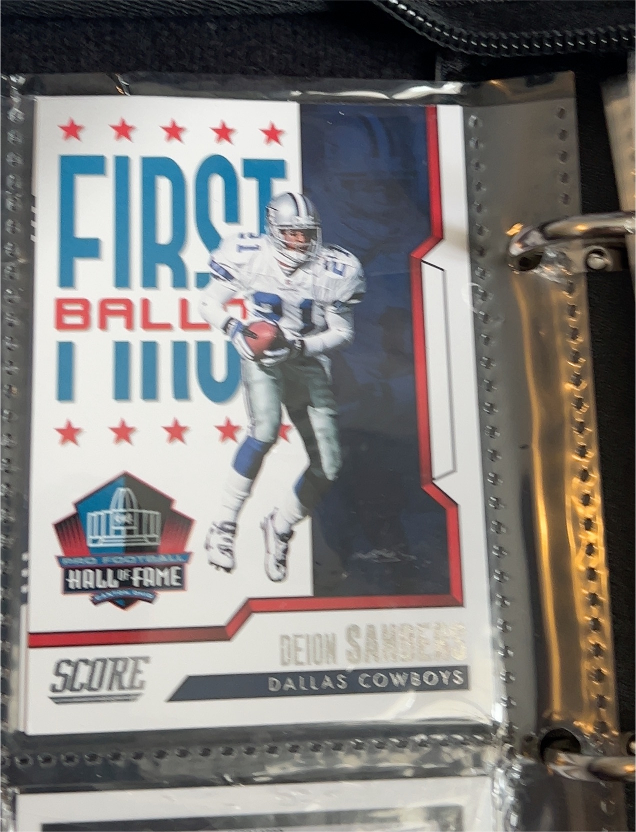 2014 Score Hall of Fame #HOF-5 Deion Sanders — front