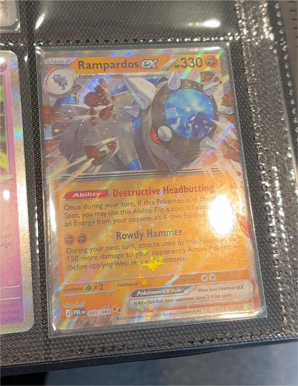 2026 Pokémon #045 Rampardos ex — front