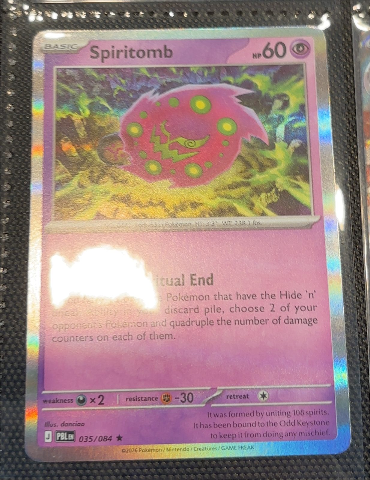 2026 Pokémon Mega Evolution—Perfect Order #035 Spiritomb — front