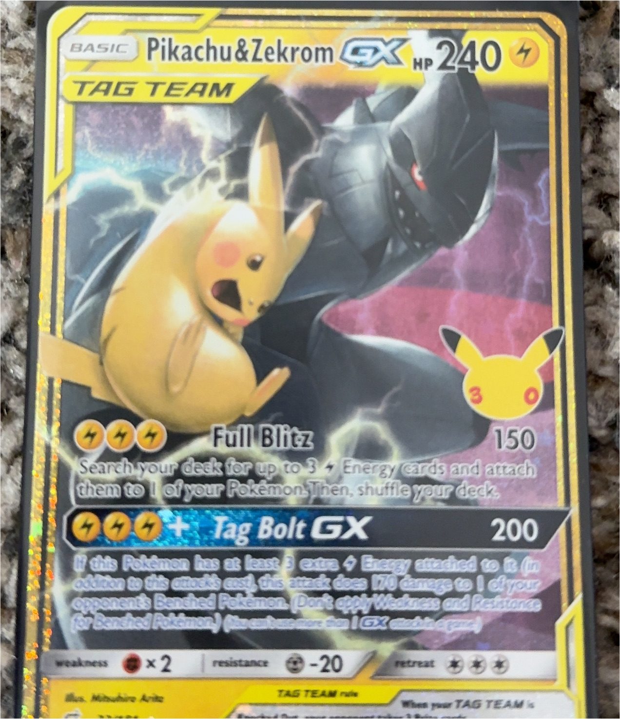2021 Pokémon Celebrations #25 Pikachu & Zekrom GX — front