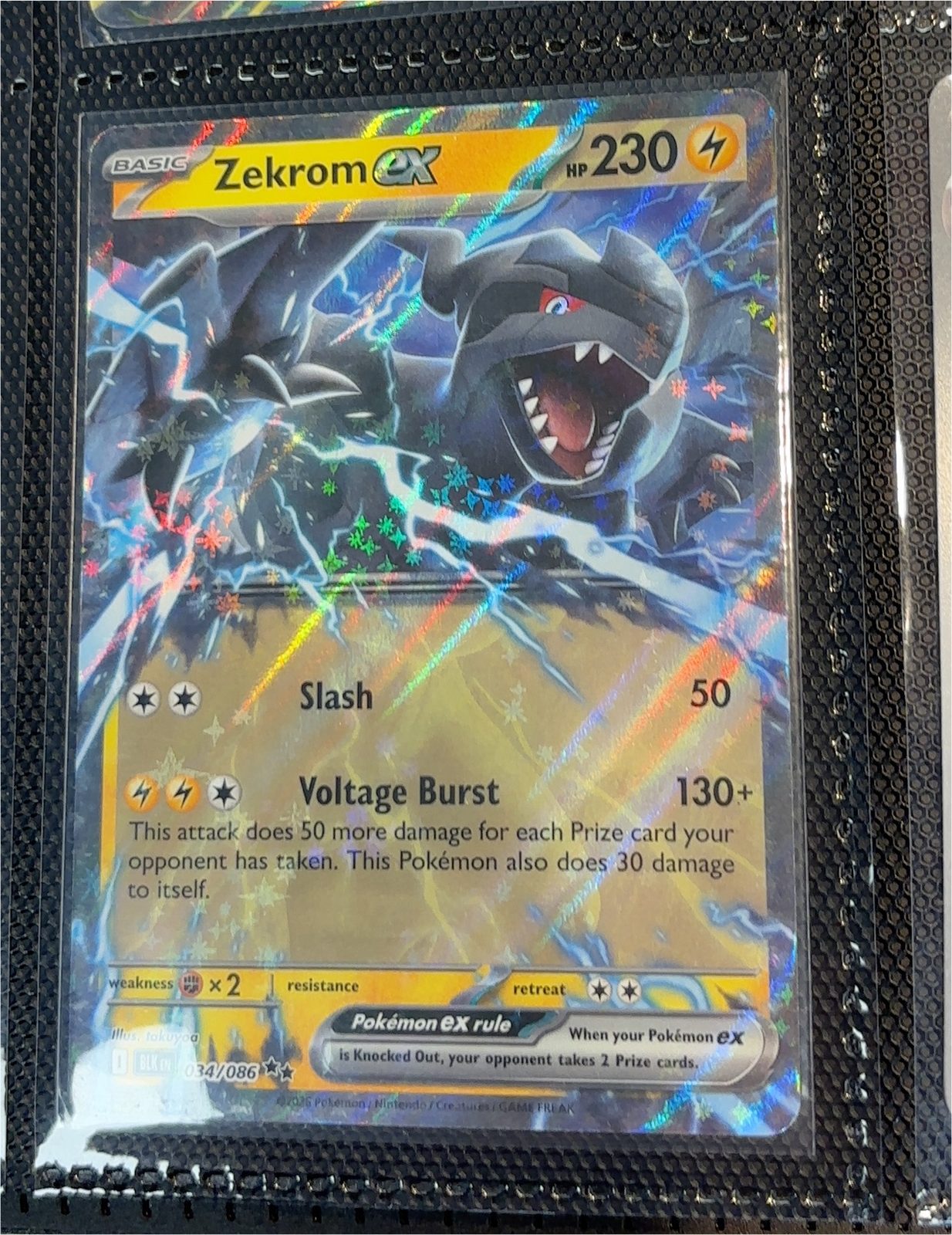 2025 Pokémon #034 Zekrom ex — front