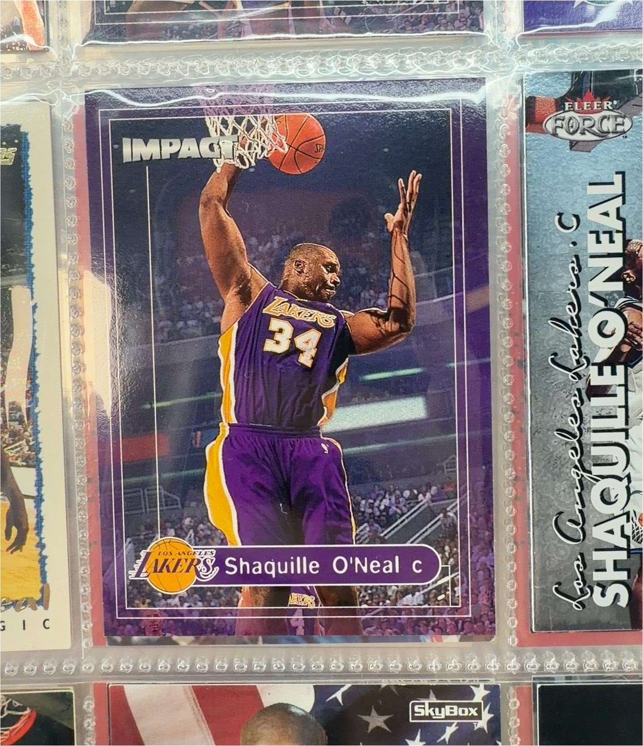 1995 Fleer Impact #1 Shaquille O'Neal — front