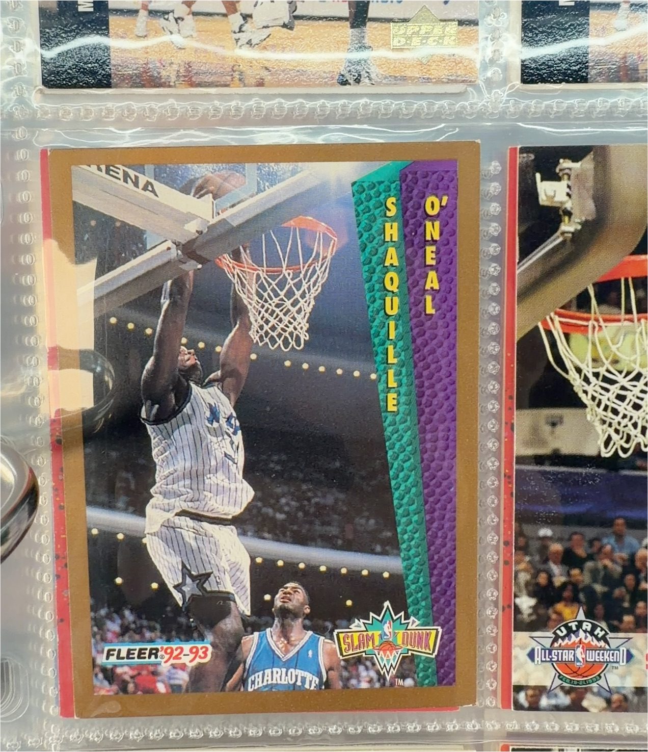 1992 Fleer Slam Dunk #7 Shaquille O'Neal — front