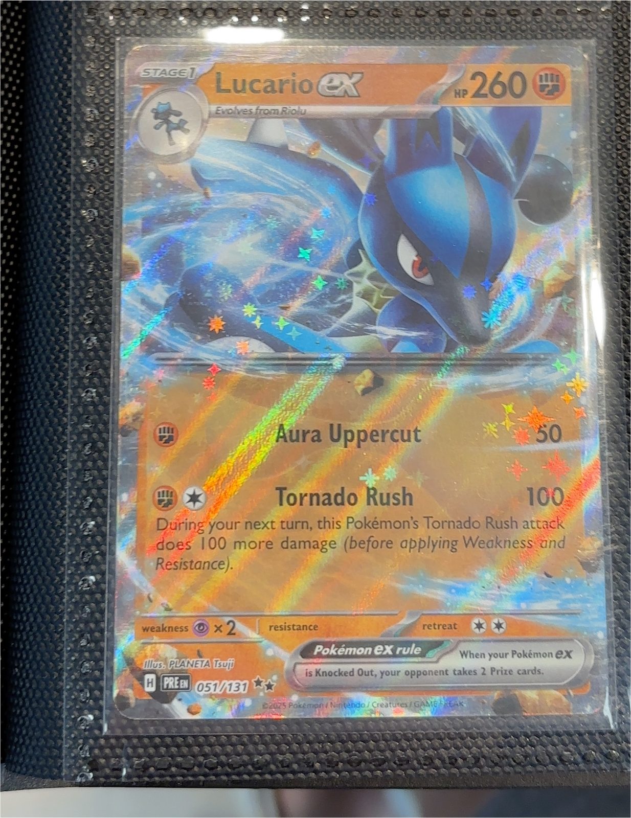2025 Pokémon Prismatic Evolutions #051 Lucario ex — front