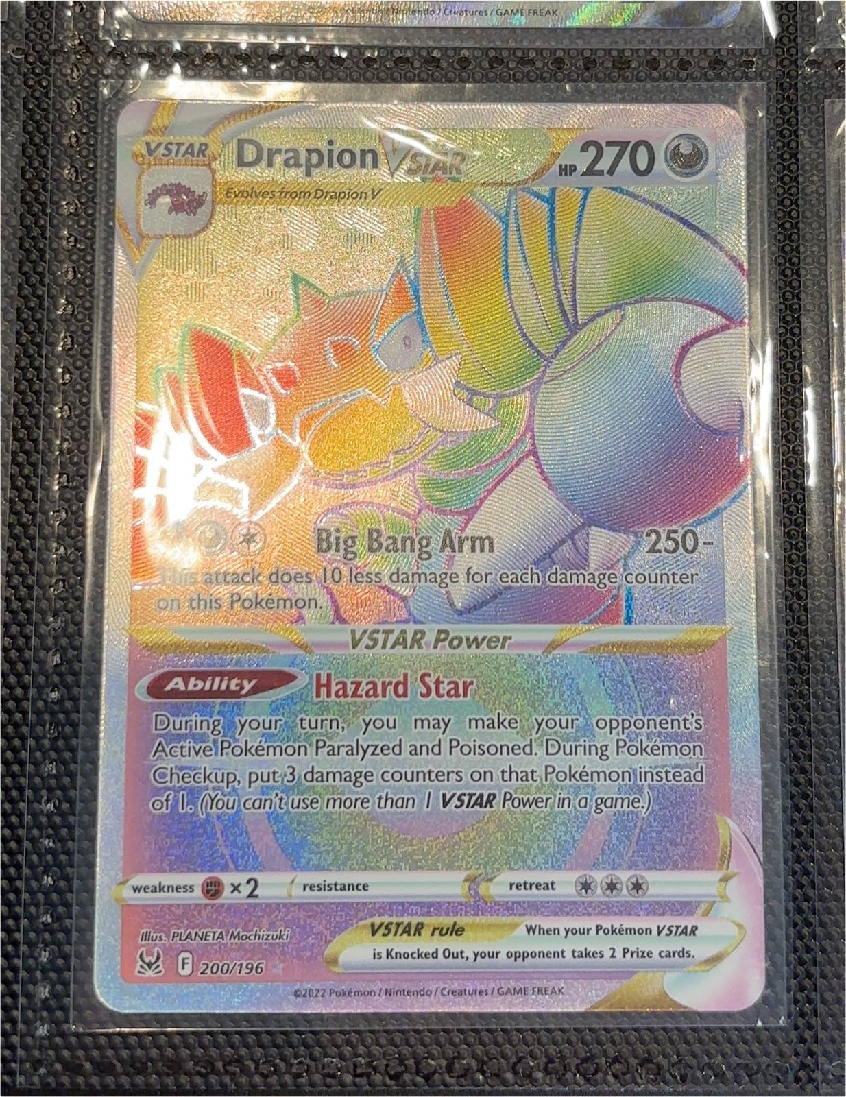2022 Pokémon Sword & Shield: Lost Origin #200 Drapion VSTAR — front