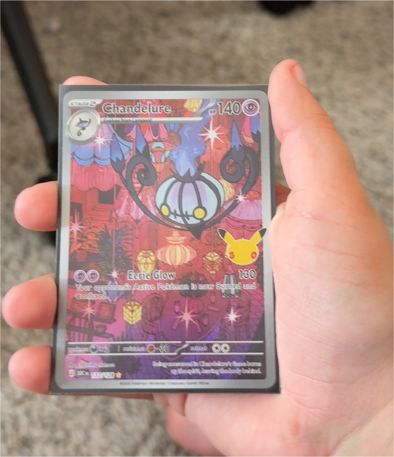 2025 Pokémon Black Bolt #156 Chandelure — front
