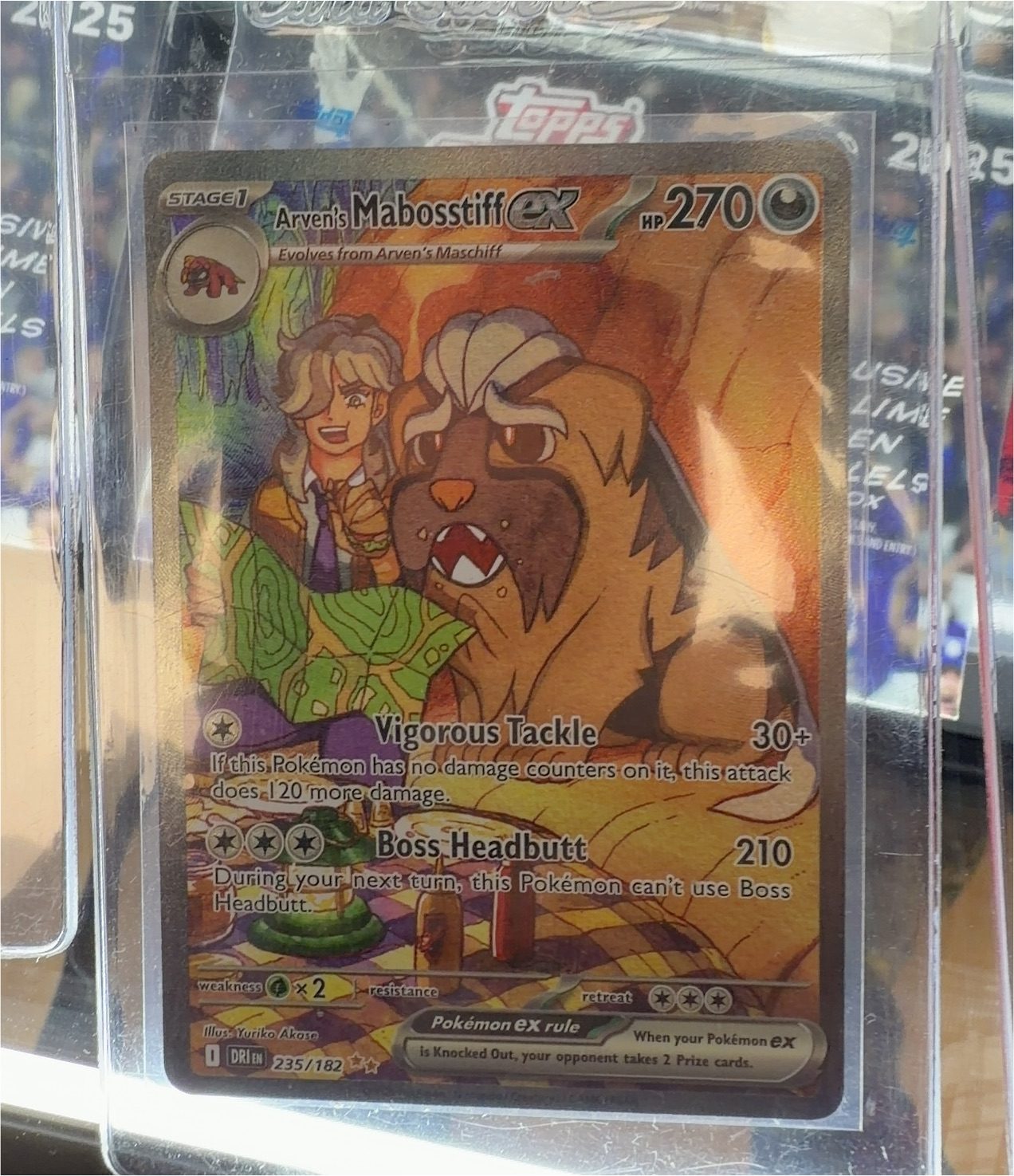 2025 Pokémon Destined Rivals #235 Arven's Mabosstiff ex — front
