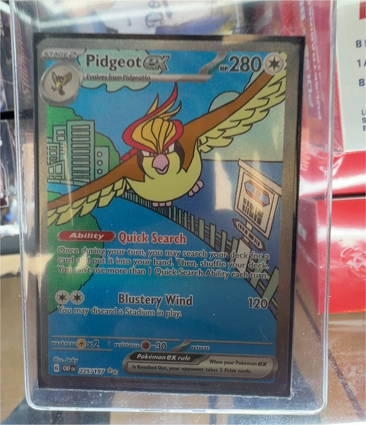 2023 Pokémon Obsidian Flames #225 Pidgeot ex — front