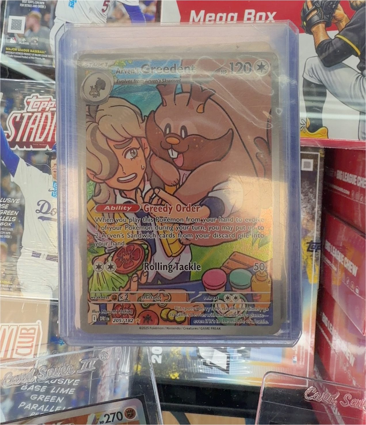 2025 Pokémon Journey Together #205 Arven's Greedent — front