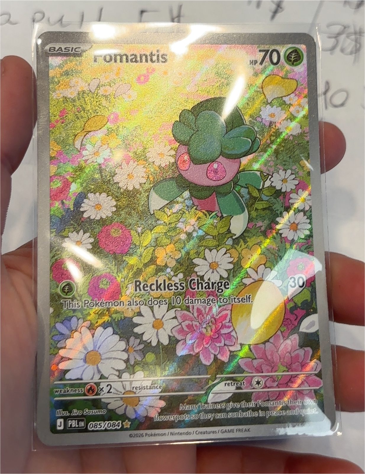 2025 Pokémon Black Bolt #085 Fomantis — front