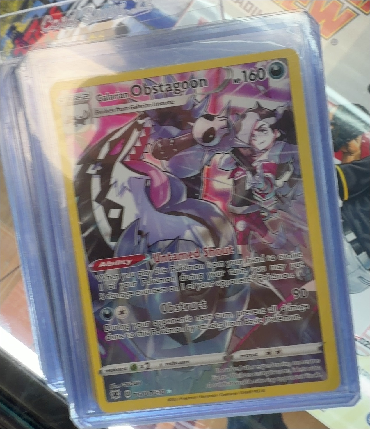 2023 Pokémon Crown Zenith Galarian Gallery #GG61 Galarian Obstagoon — front