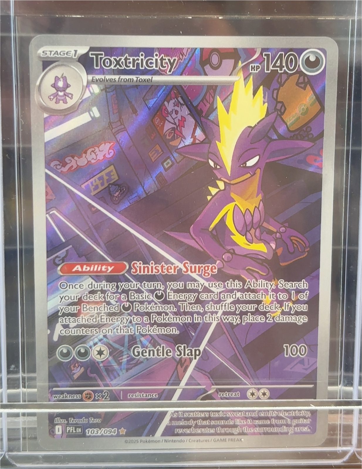 2025 Pokémon Phantasmal Flames #103 Toxtricity — front