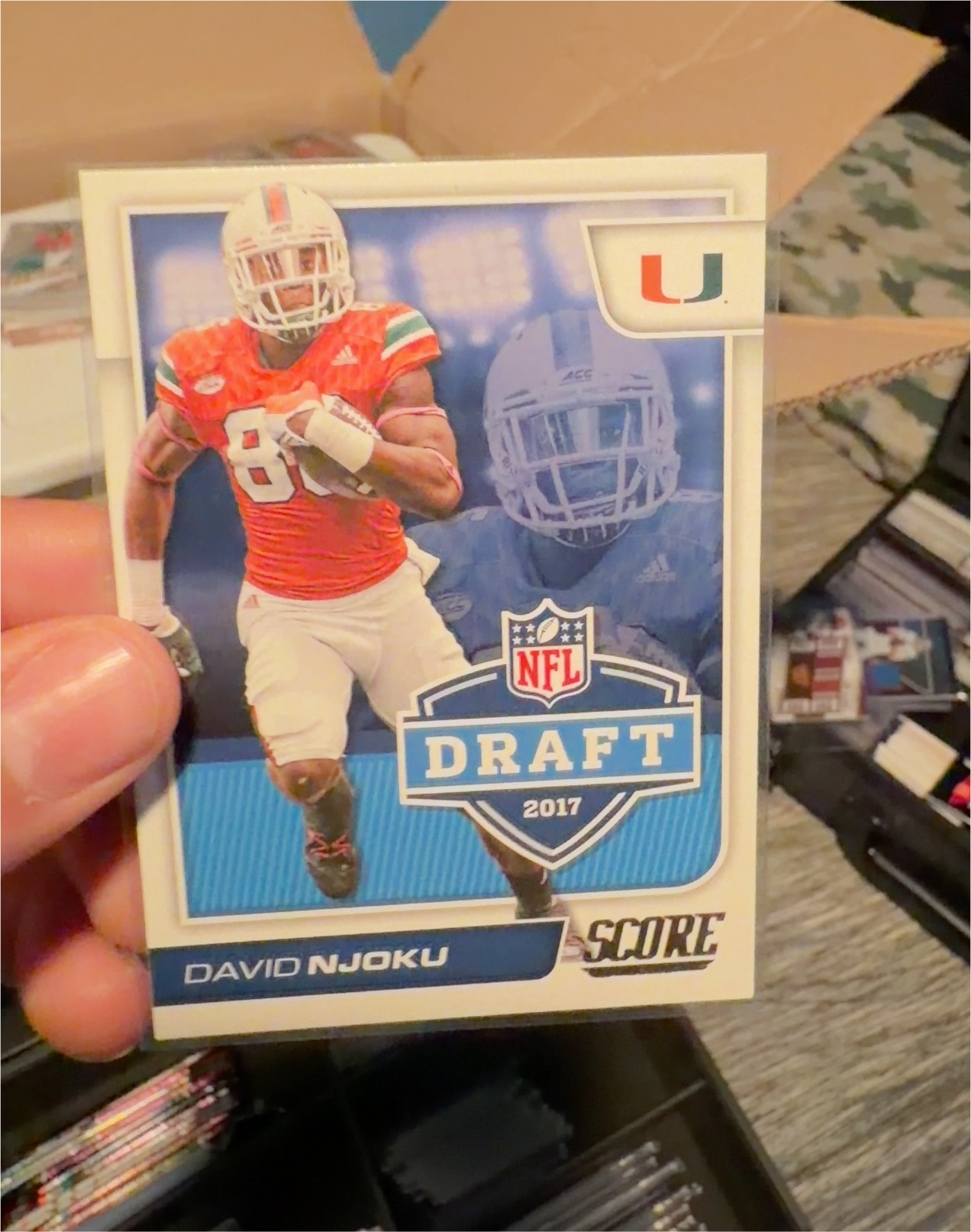 2017 Panini Score NFL Draft David Njoku — front